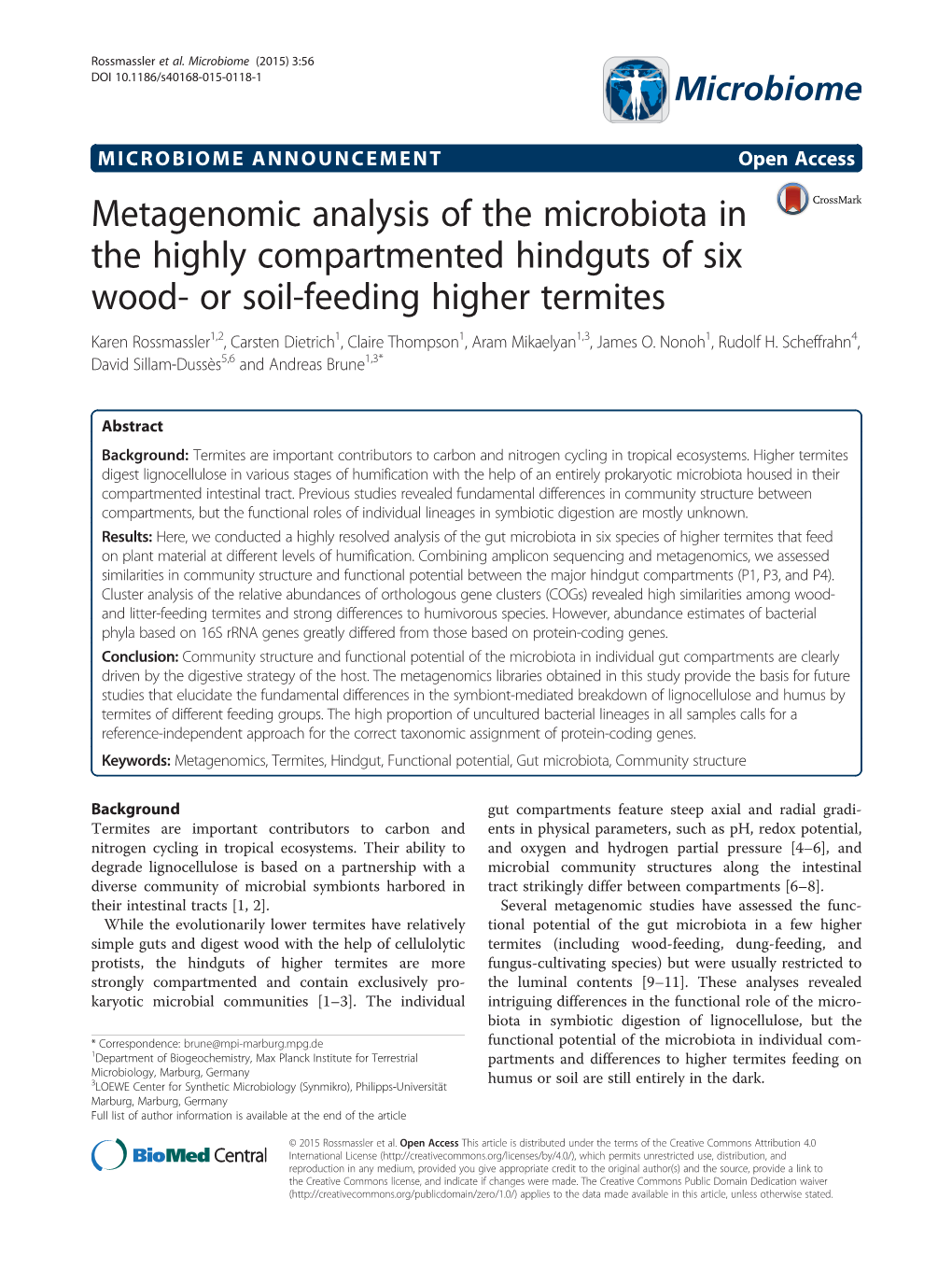 Metagenomic Analysis of the Microbiota in The