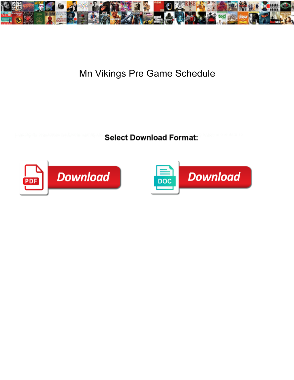 Mn Vikings Pre Game Schedule