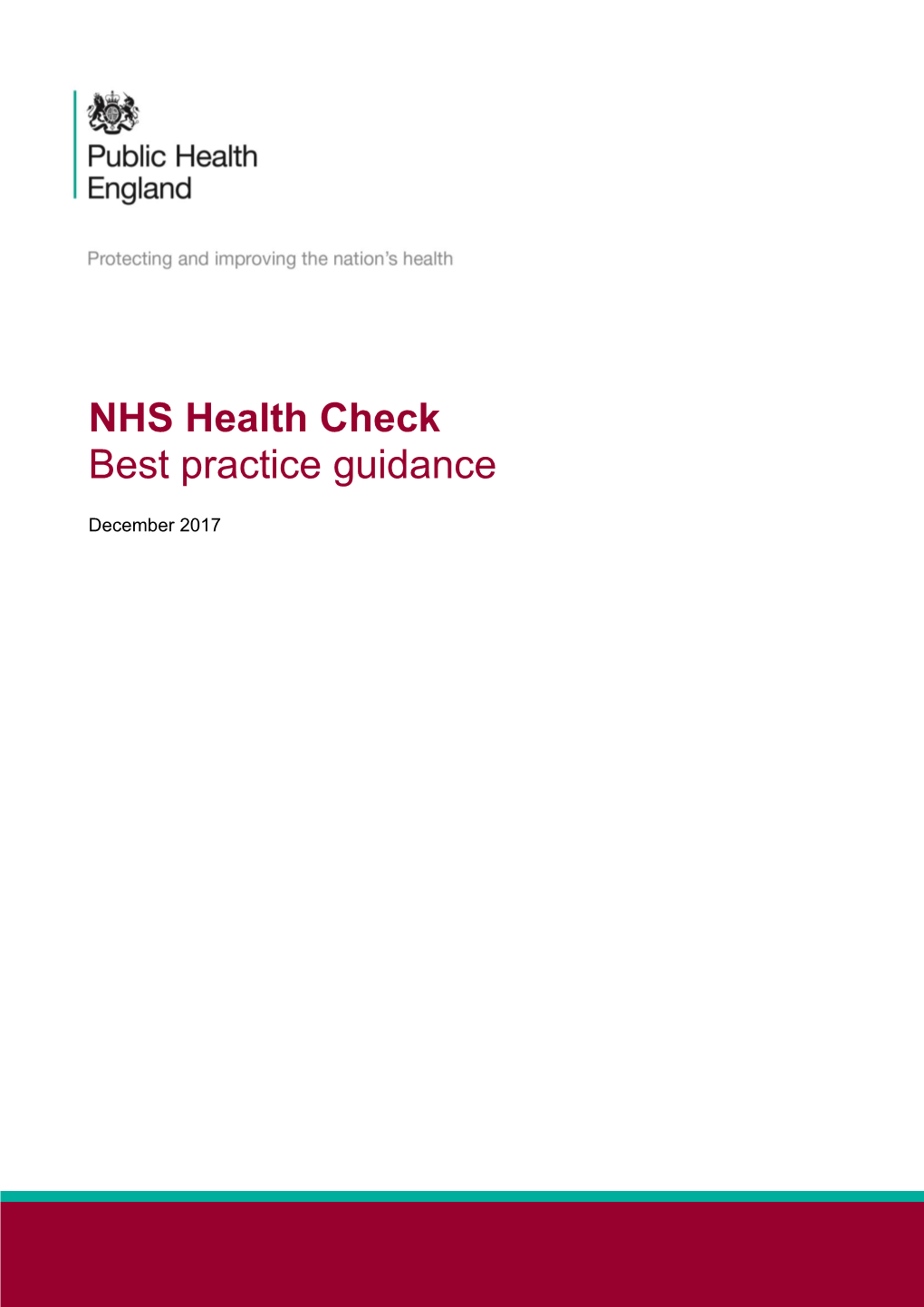 NHS Health Check: Best Practice Guidance