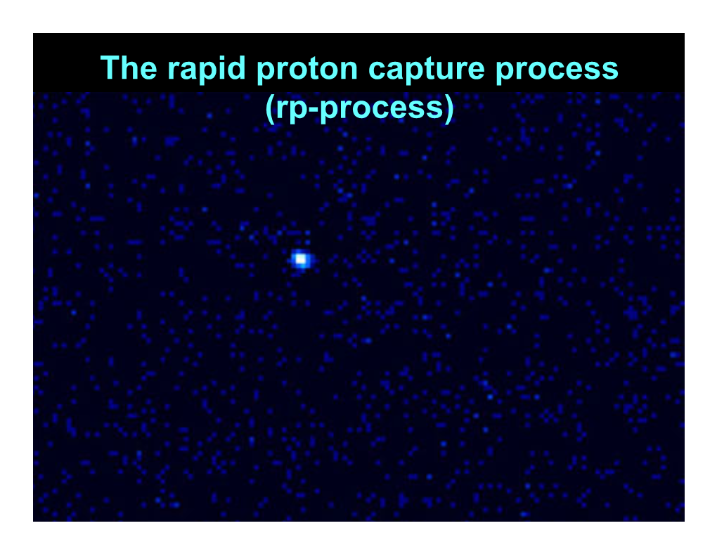 The Rapid Proton Capture Process (Rp-Process) Sites of the Rp-Process This Lecture