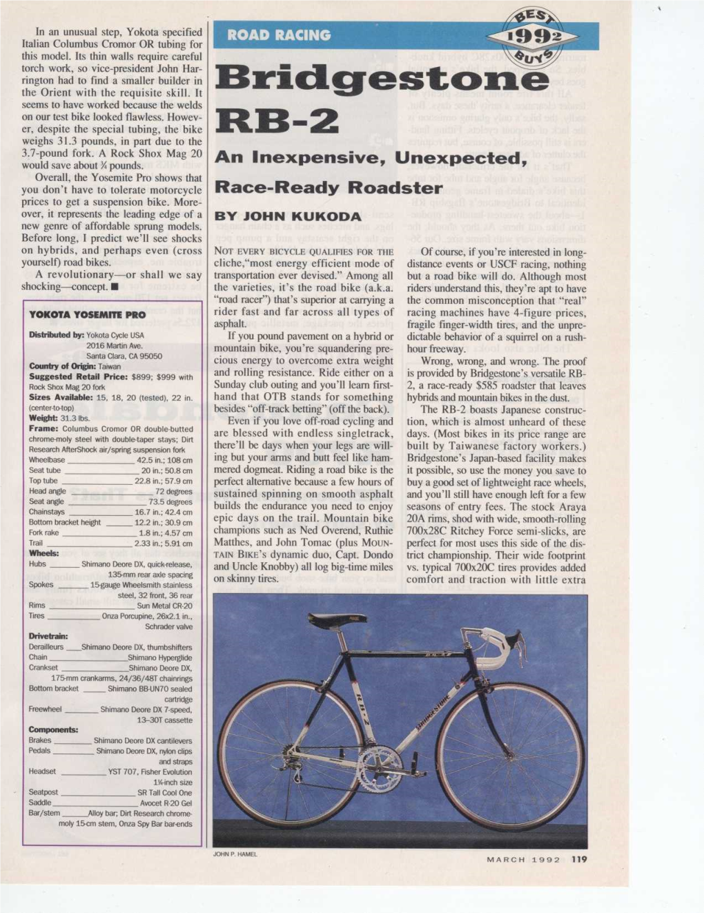1992 Bridgestone RB2 Review