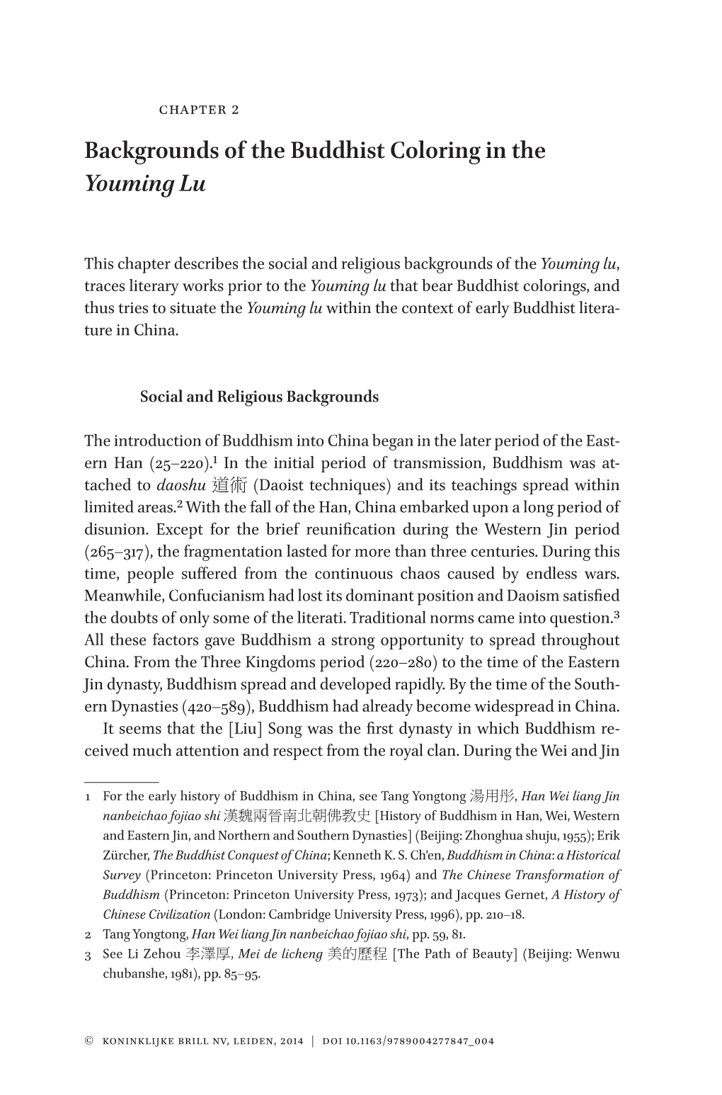 Backgrounds of the Buddhist Coloring in the Youming Lu 61