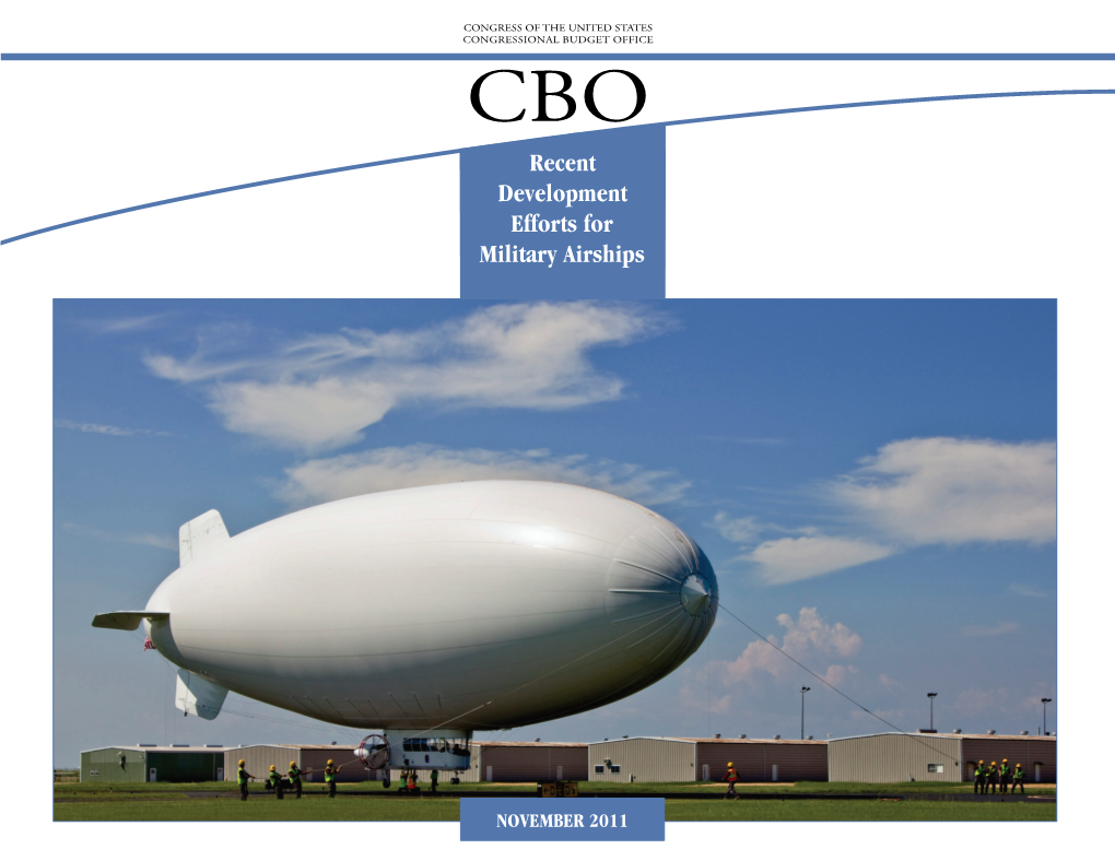 Recent Development Efforts for Military Airships