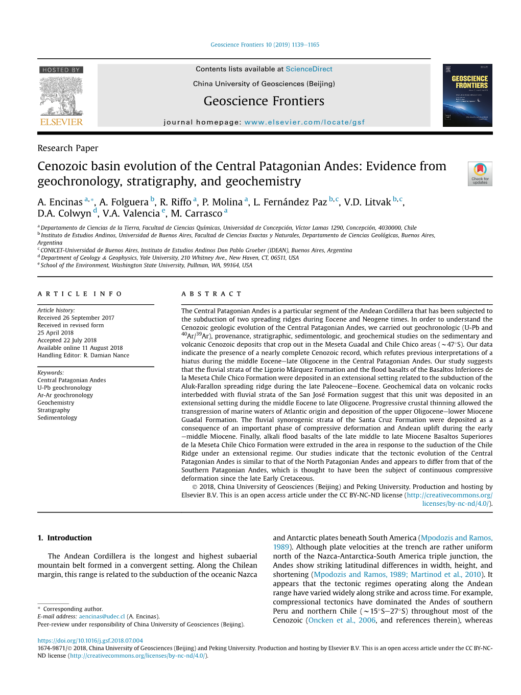 Evidence from Geochronology, Stratigraphy, and Geochemistry