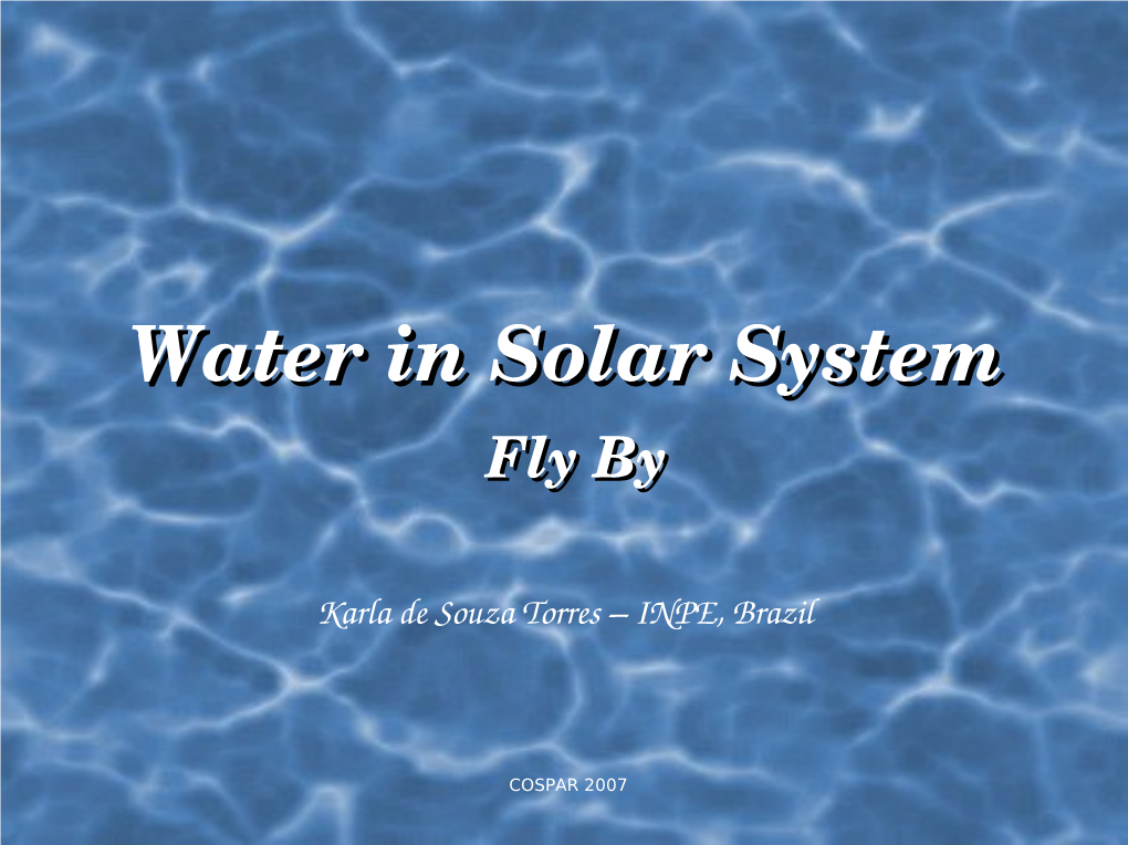 Water in Solar System