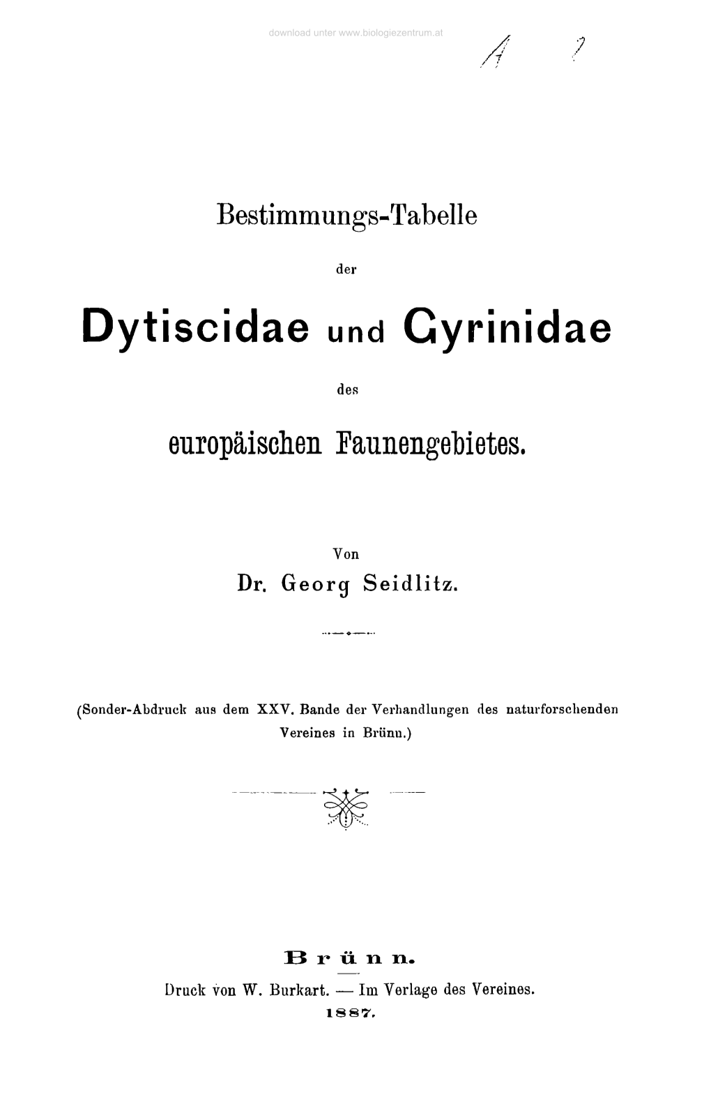 Dytiscidae Und Gyrinidae