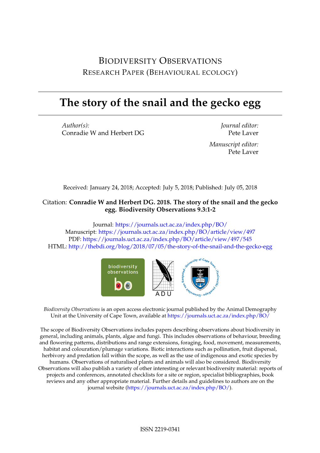 The Story of the Snail and the Gecko Egg