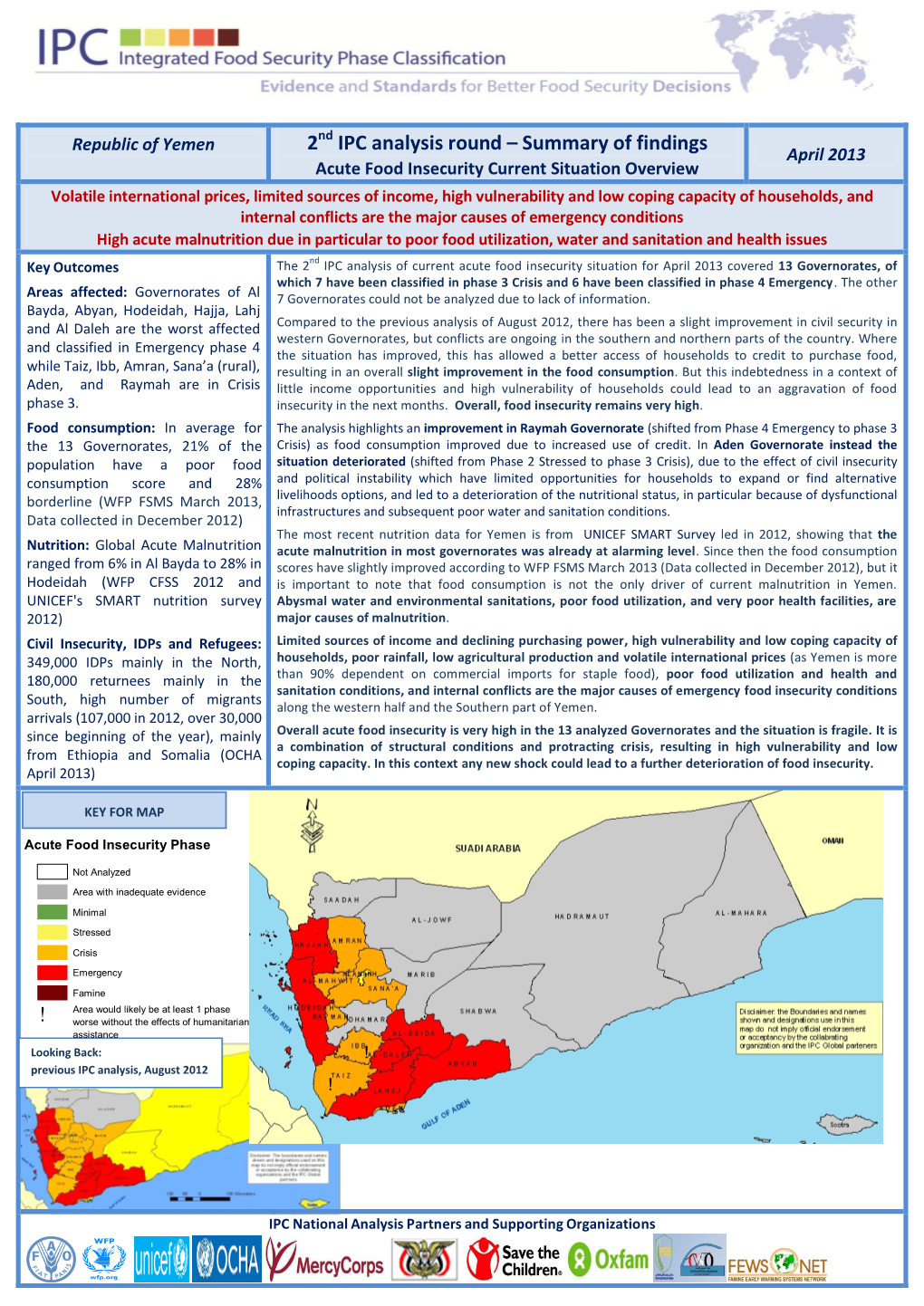 DOWNLOAD IPC Yemen Acutefi Map 2013April