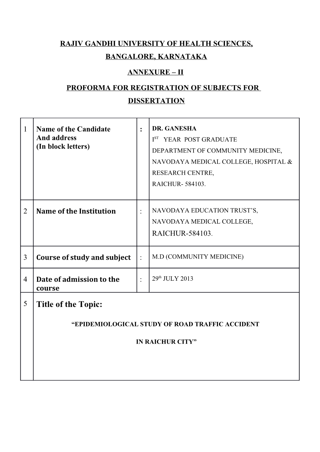 Rajiv Gandhi University of Health Sciences s170