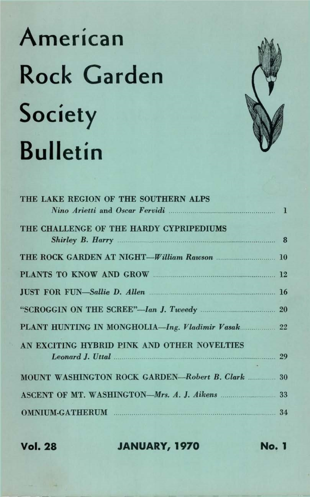 American Rock Garden Society Bulletin