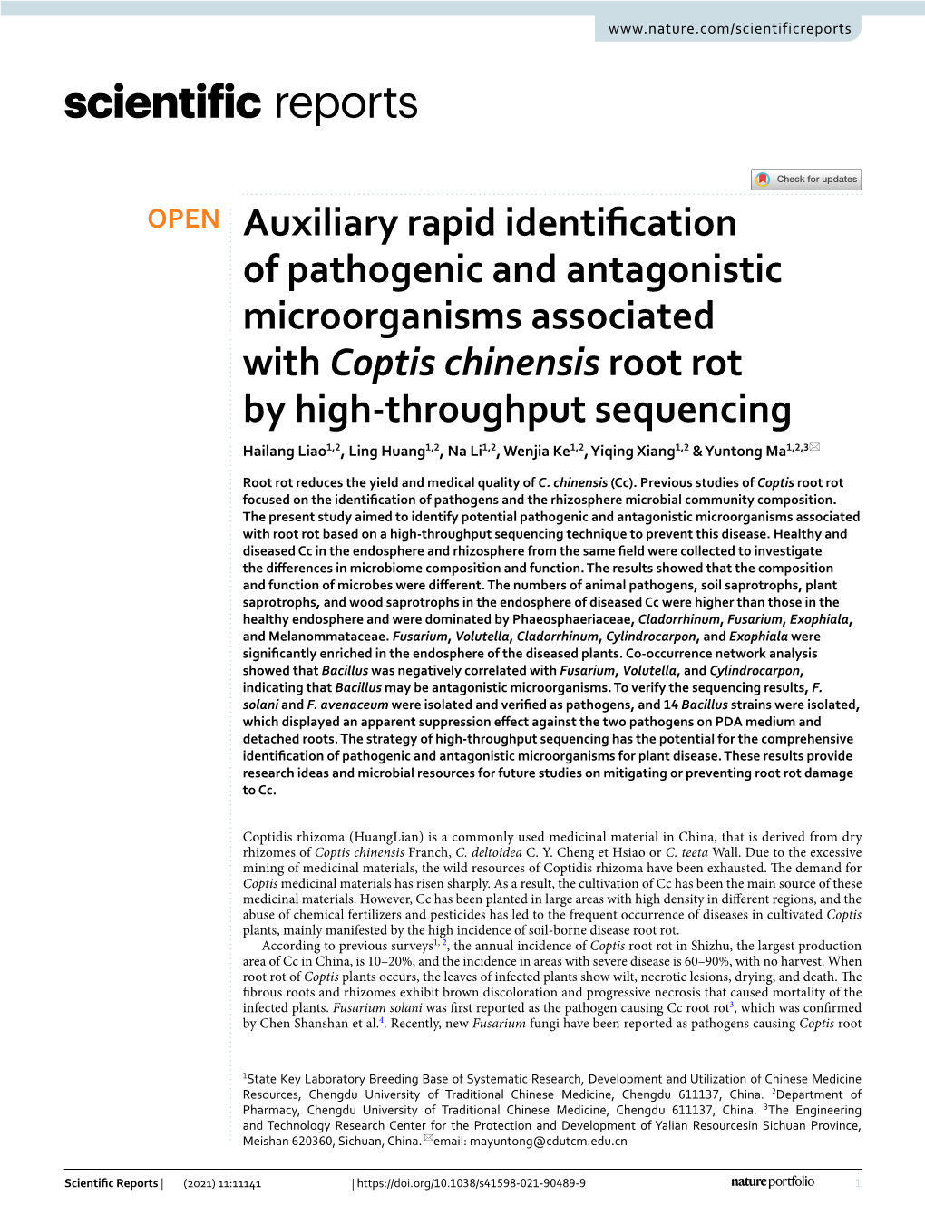 Auxiliary Rapid Identification of Pathogenic and Antagonistic