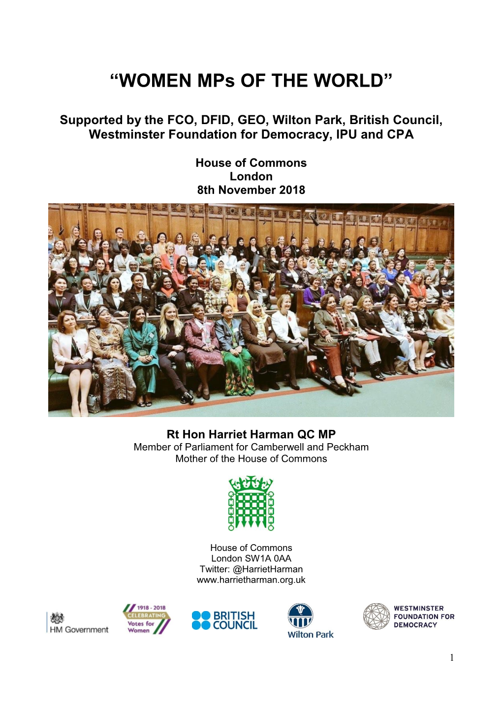 “WOMEN Mps of the WORLD”