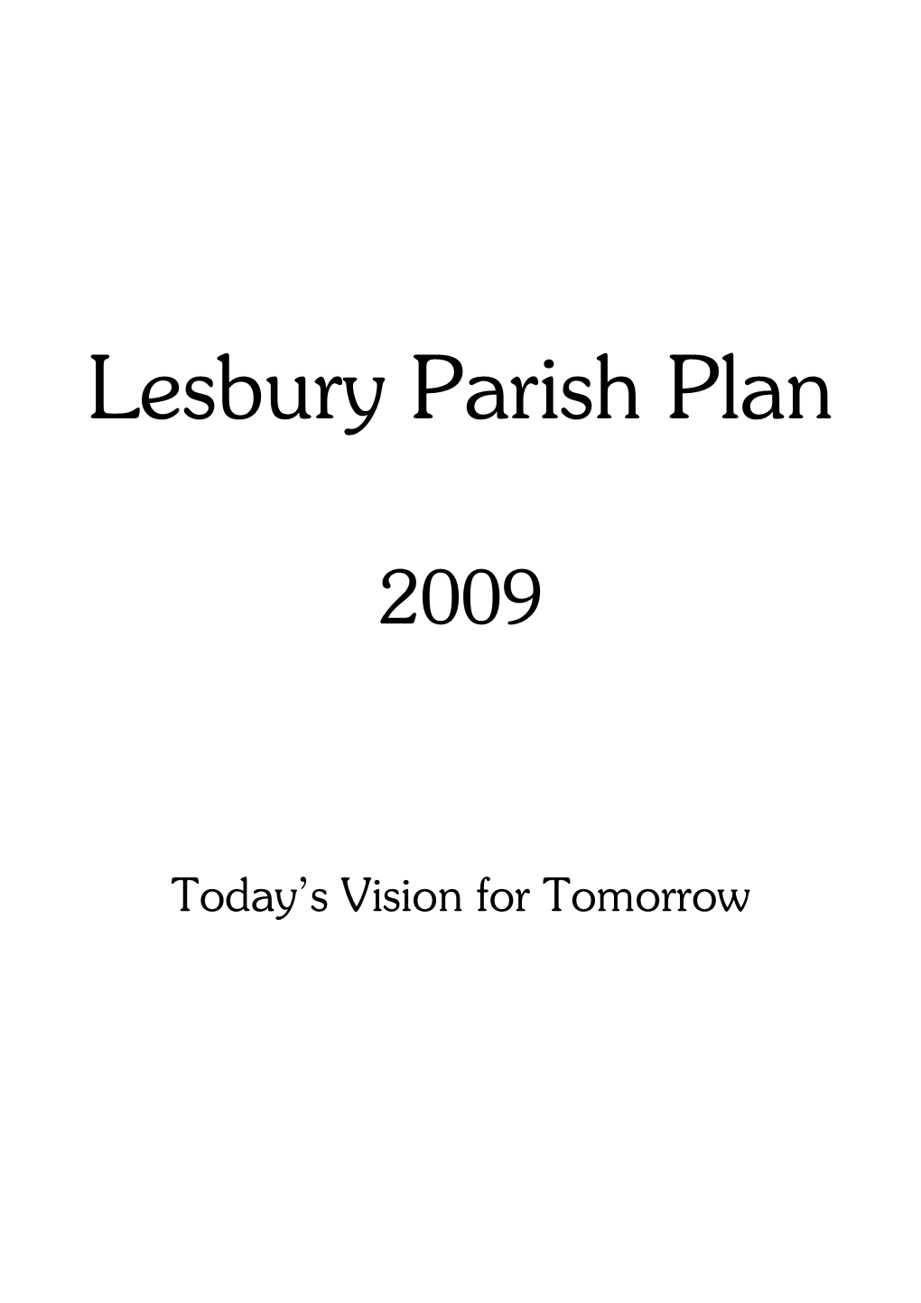 Lesbury Parish Plan Final Document.Pdf