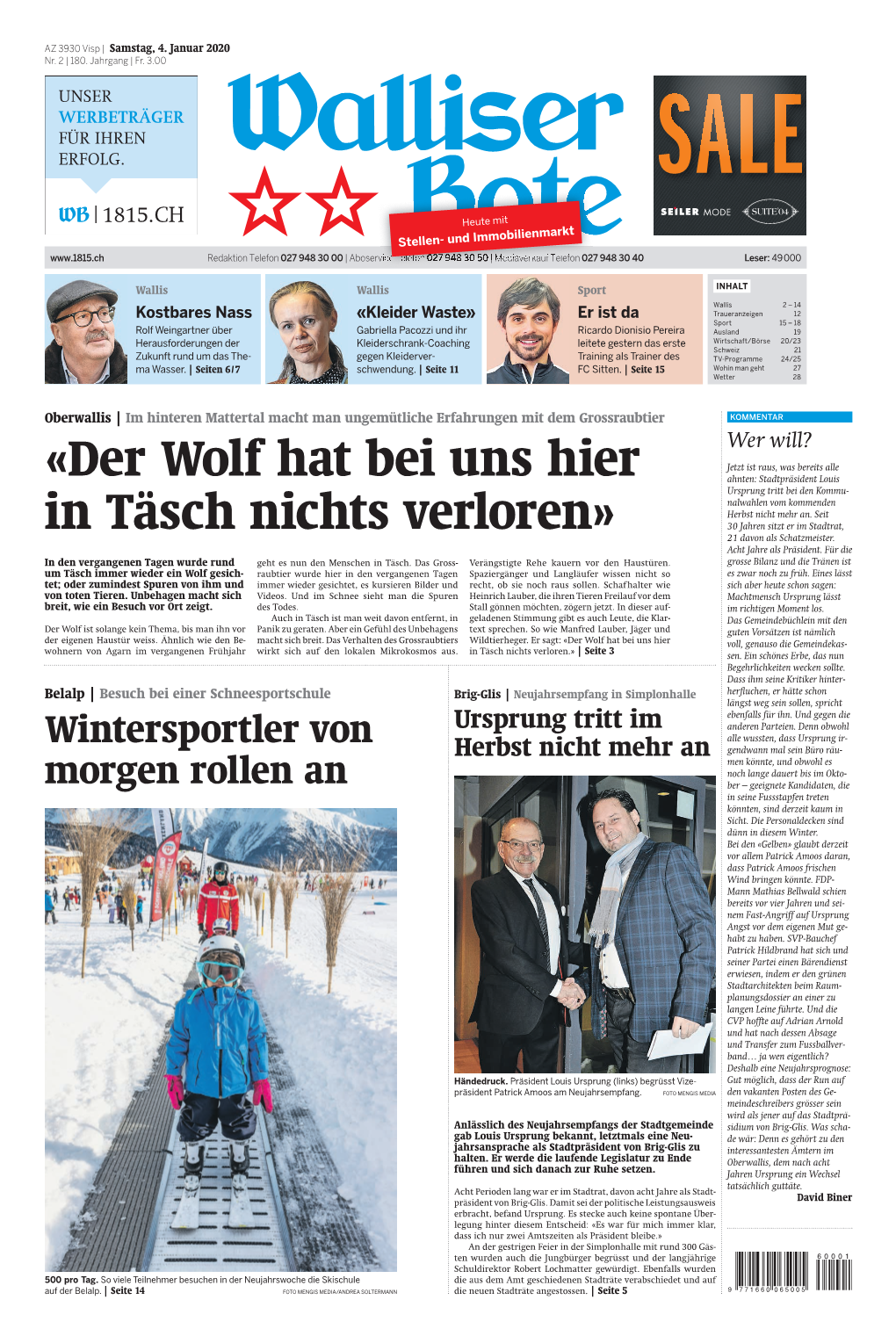 «Der Wolf Hat Bei Uns Hier in Täsch Nichts Verloren»