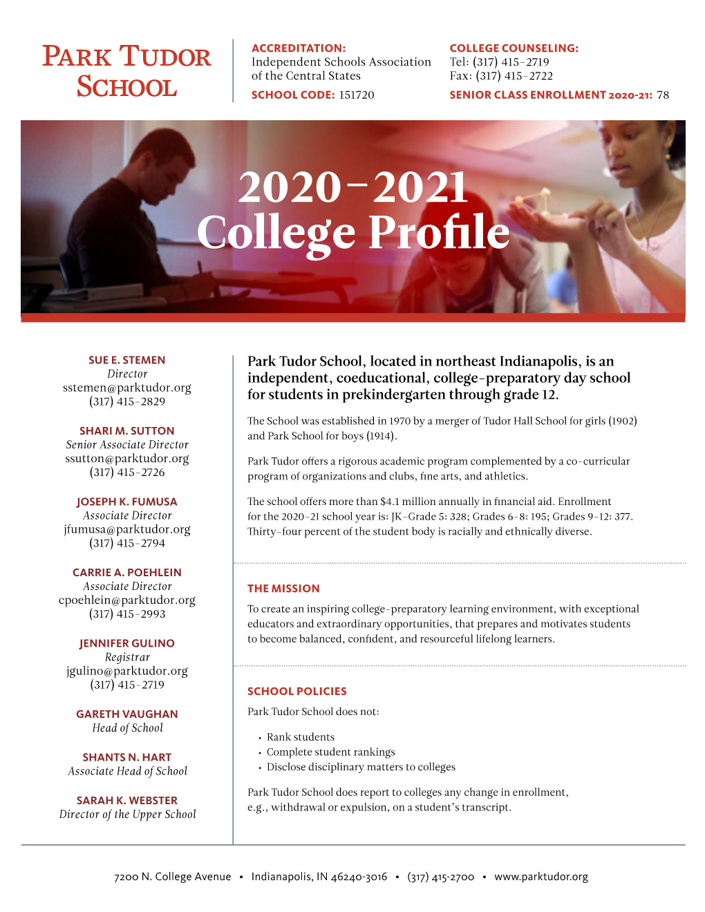 2020–2021 College Profile