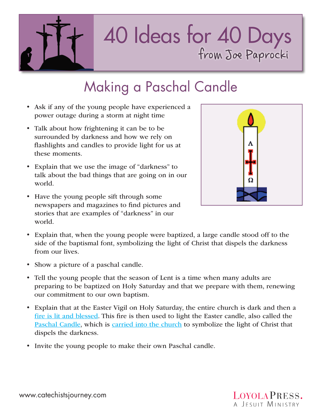 Making a Paschal Candle