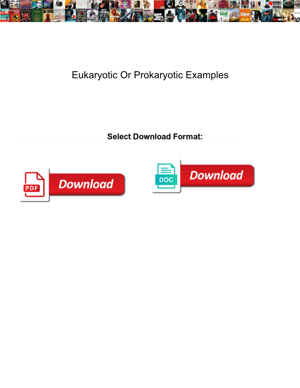 Eukaryotic Or Prokaryotic Examples