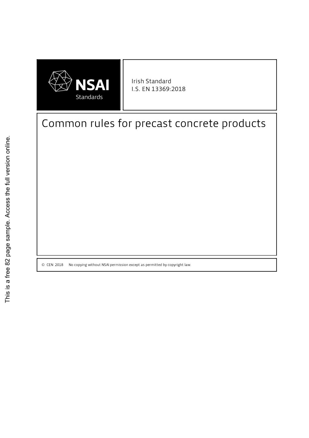 Common Rules for Precast Concrete Products