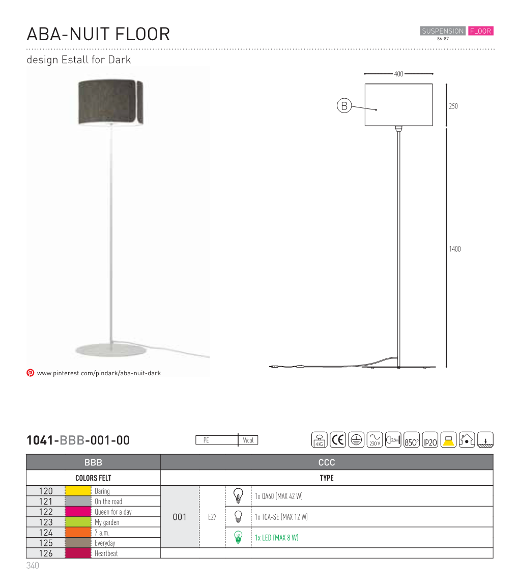 ABA-NUIT FLOOR 86-87 Design Estall for Dark 400