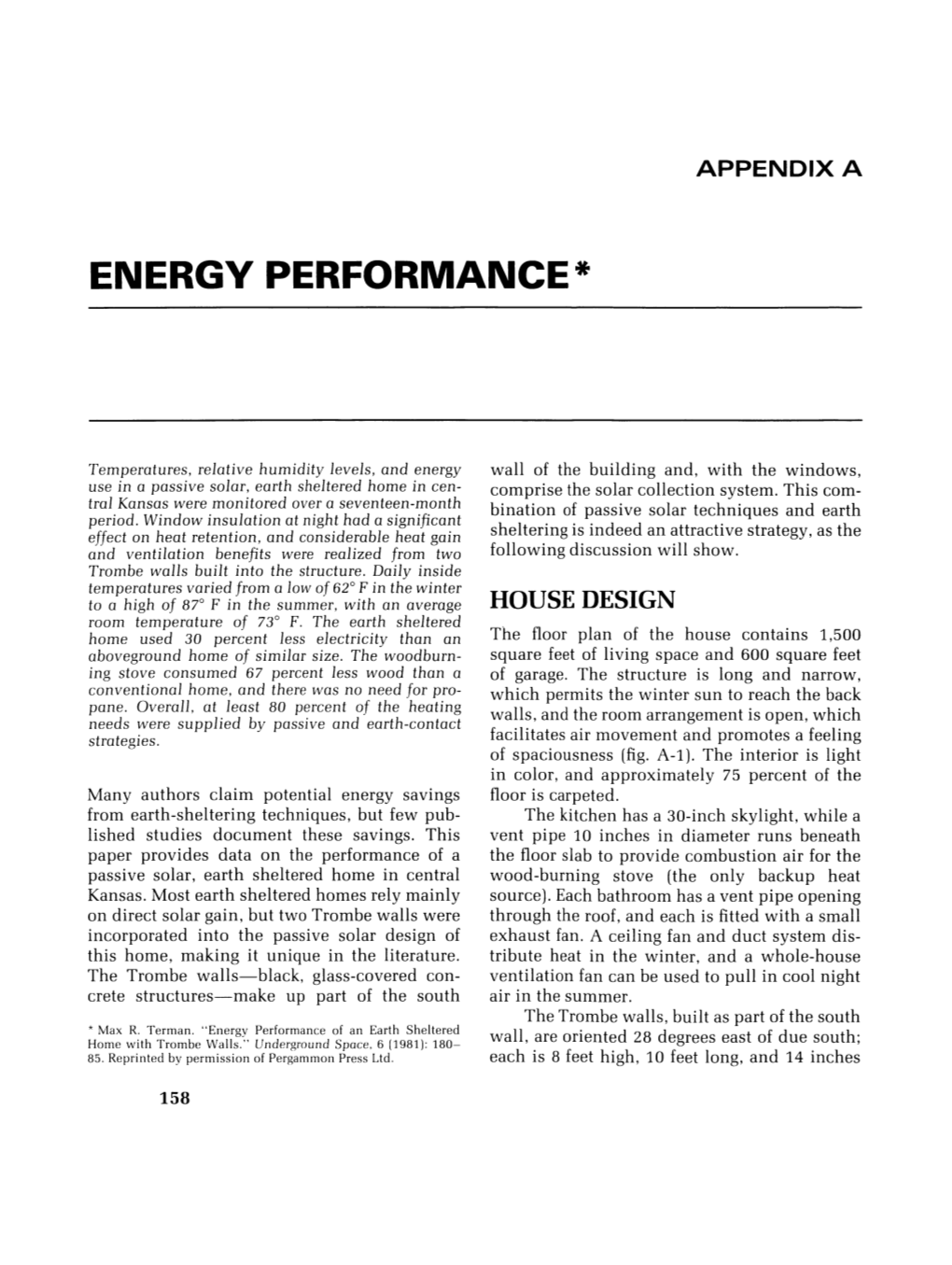 Energy Performance *