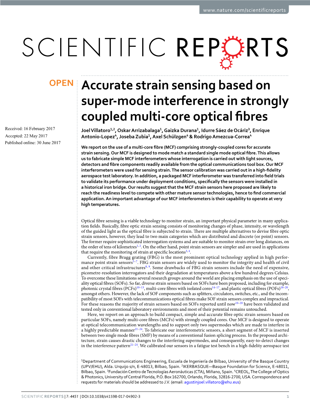 Accurate Strain Sensing Based on Super-Mode Interference In