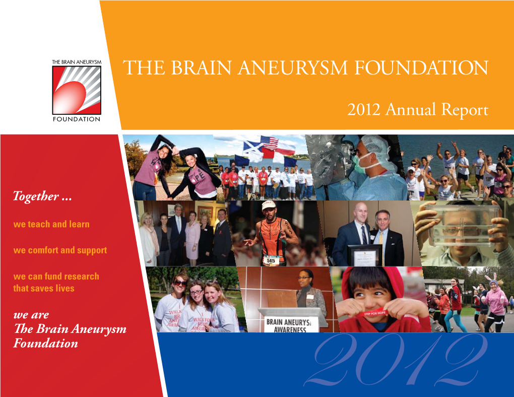 2012 Brain Aneurysm Foundation Annual Report