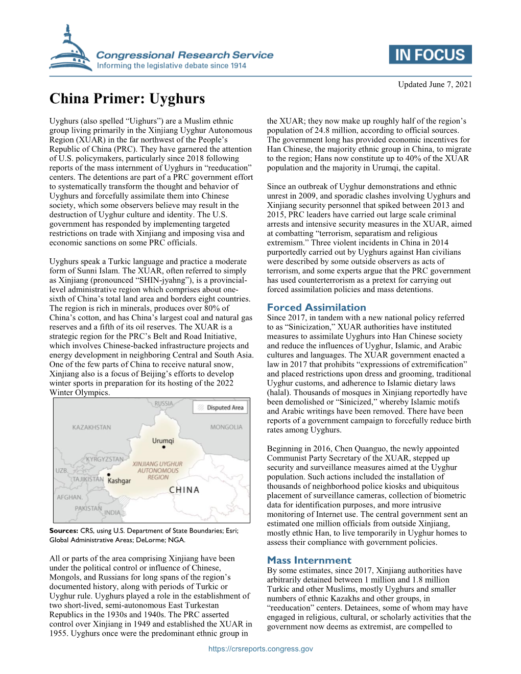 China Primer: Uyghurs
