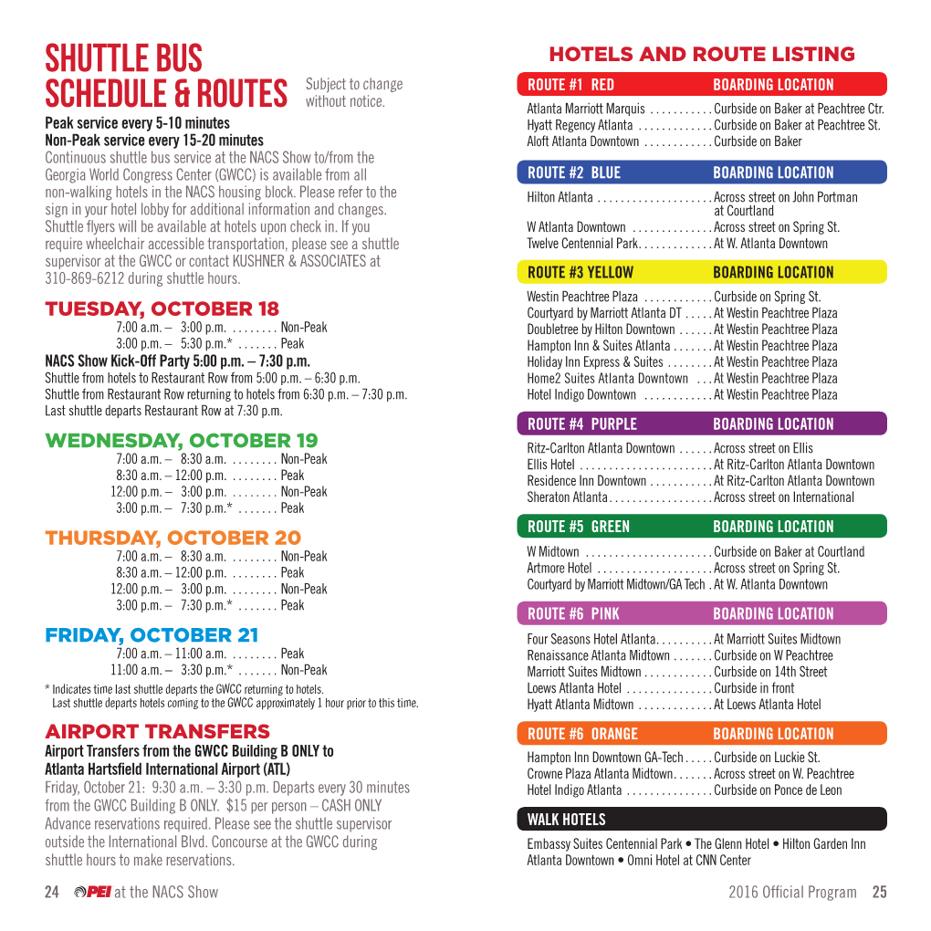 Shuttle Bus Schedule & Routes