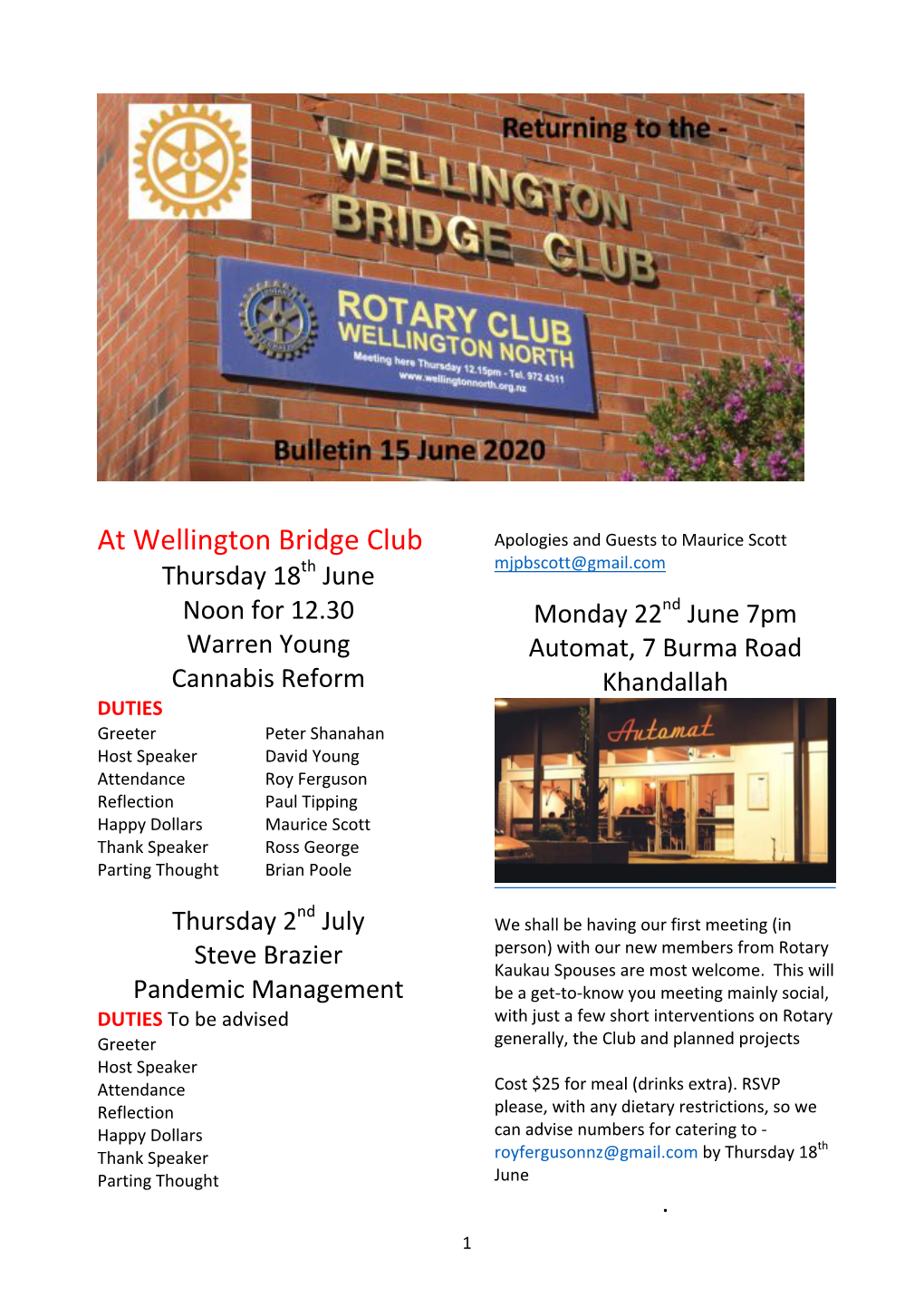 WN Bulletin 15 June 2020