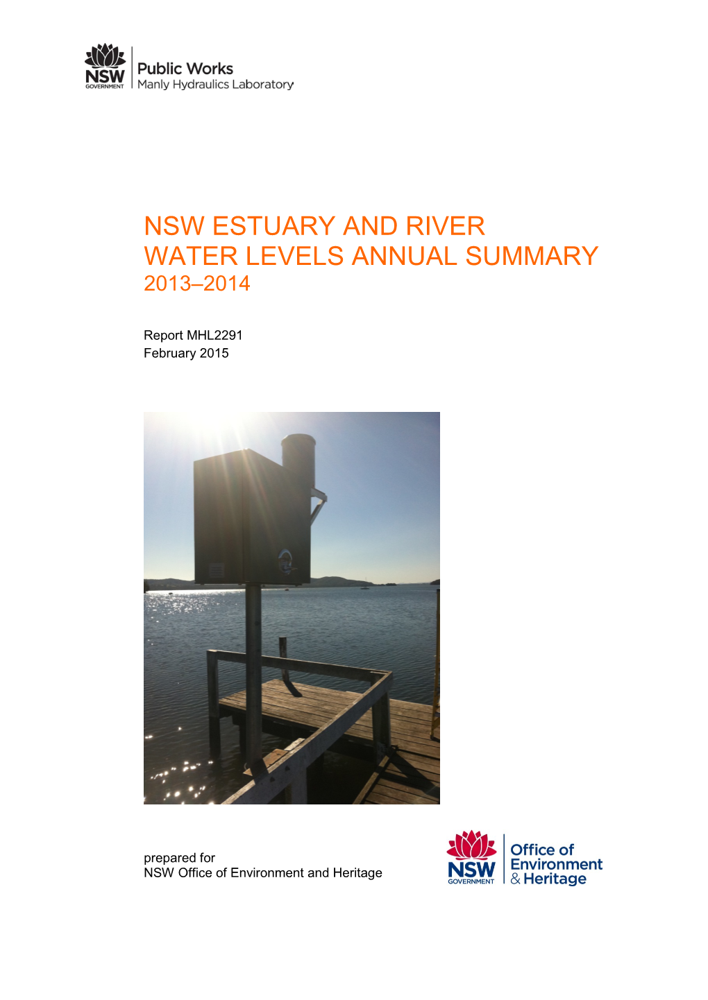 Nsw Estuary and River Water Levels Annual Summary 2013-2014
