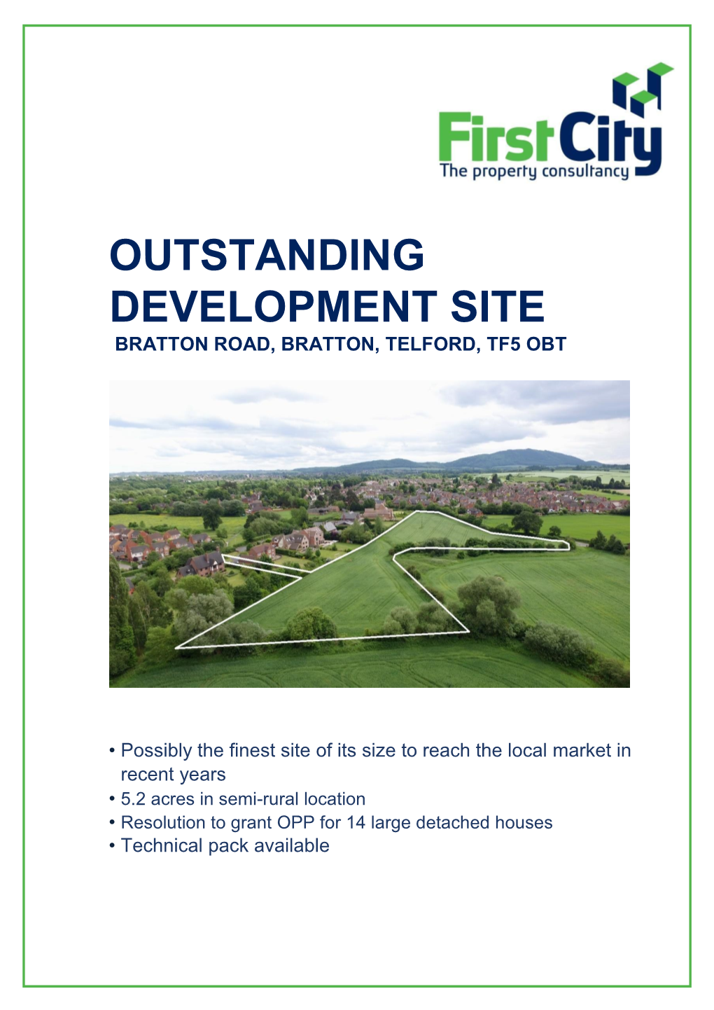 Outstanding Development Site Bratton Road, Bratton, Telford, Tf5 Obt