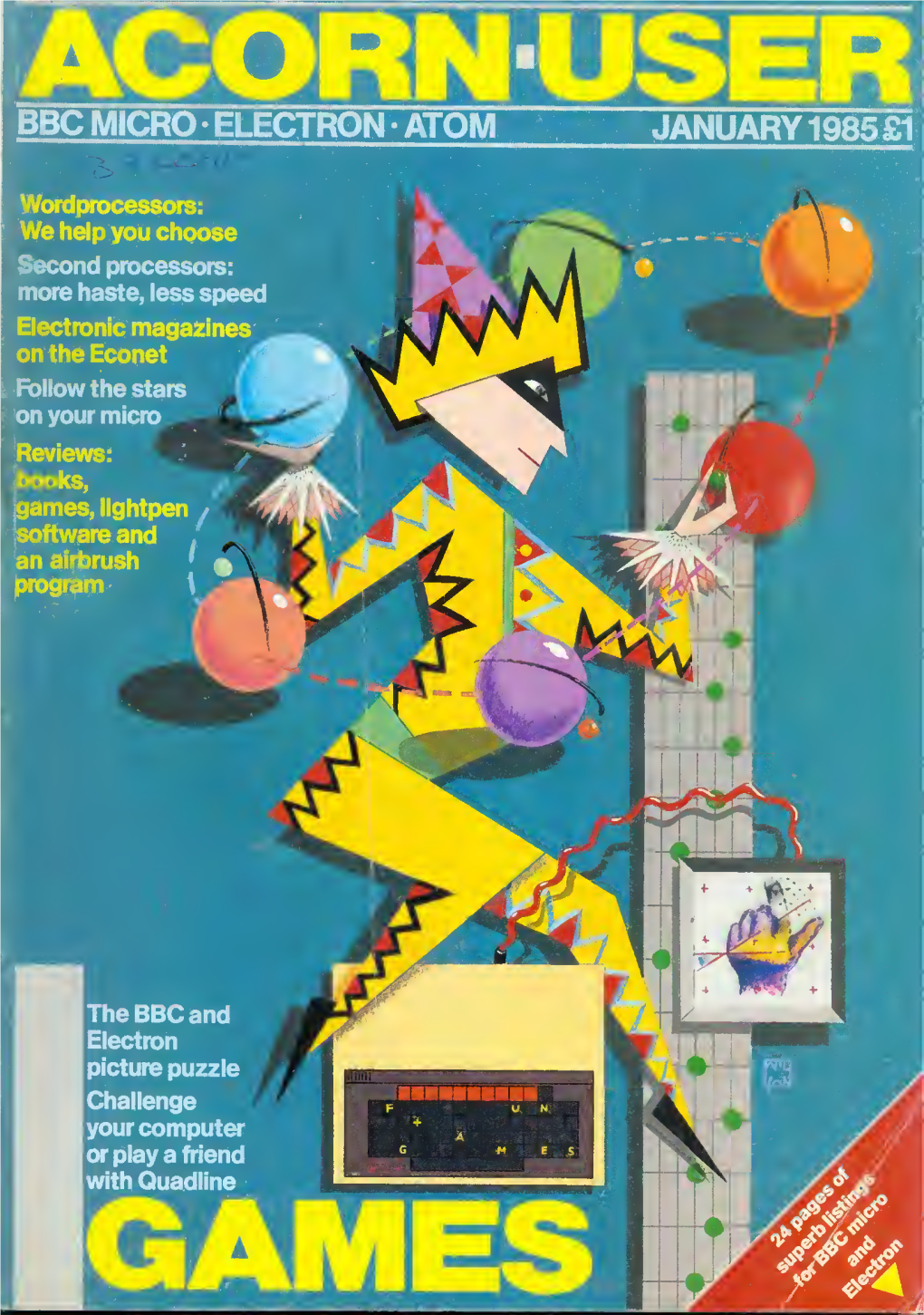 Acorn User January 1985 Icontents