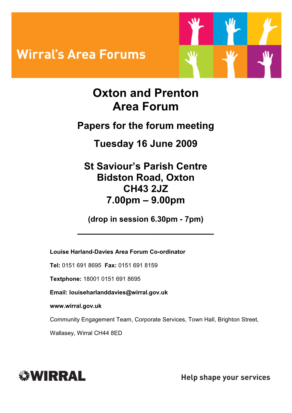 Oxton and Prenton Area Forum