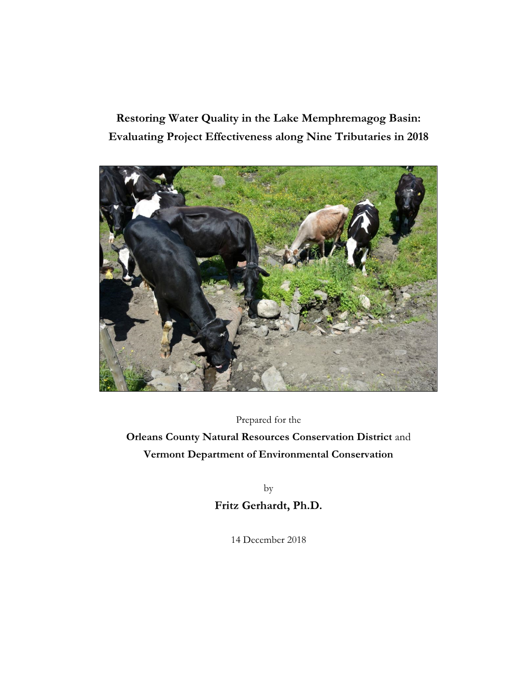 Restoring Water Quality in the Lake Memphremagog Basin: Evaluating Project Effectiveness Along Nine Tributaries in 2018