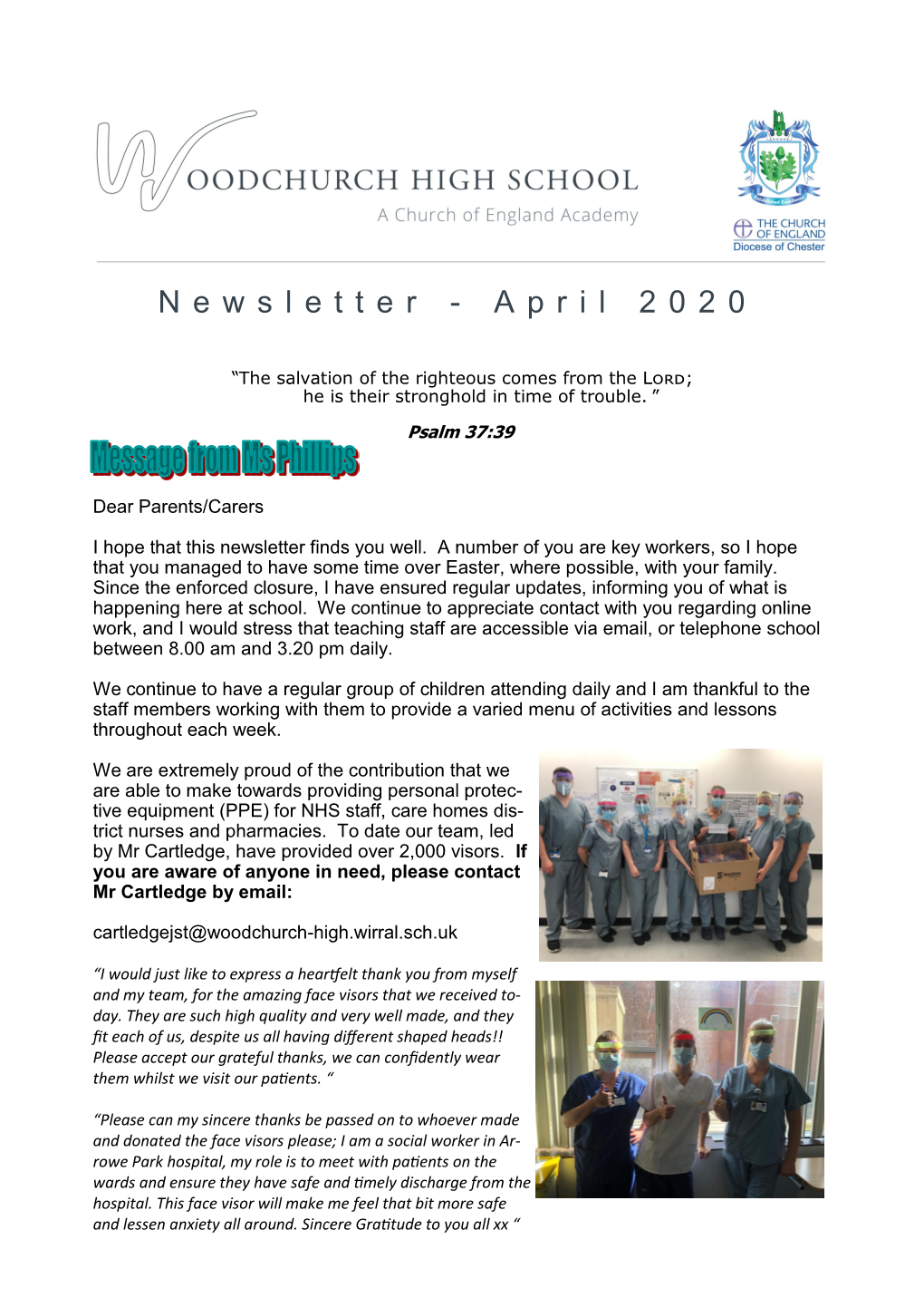 Newsletter - a P R I L 2 0 2 0