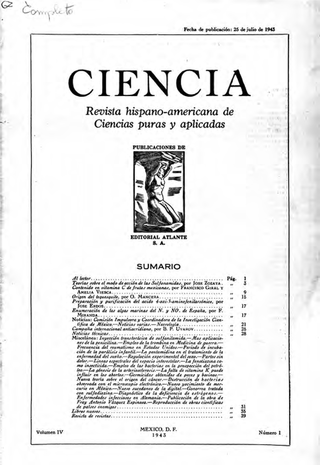 Revista Hispano-Americana De Ciencias Puras Y Aplicadas