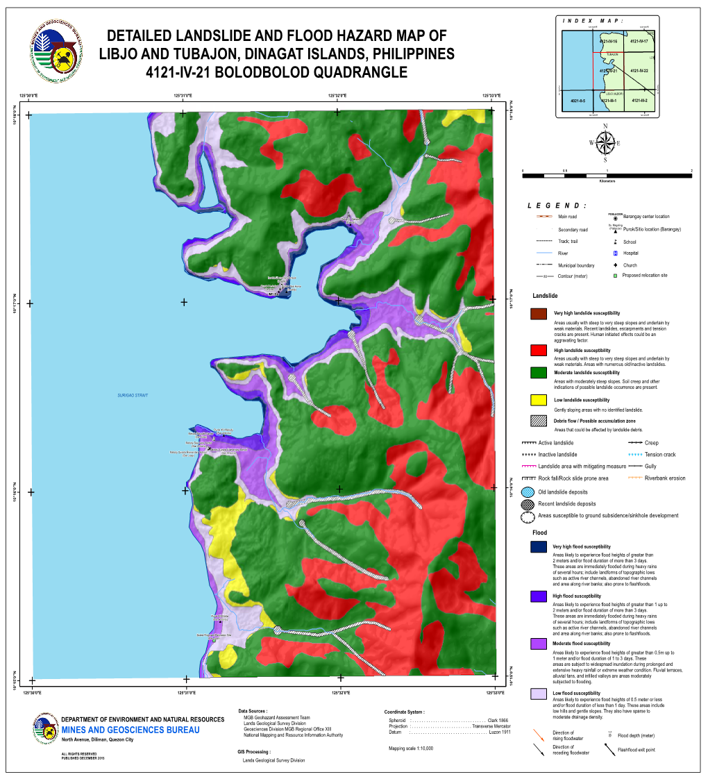 Detailed Landslide and Flood Hazard Map of Libjo And