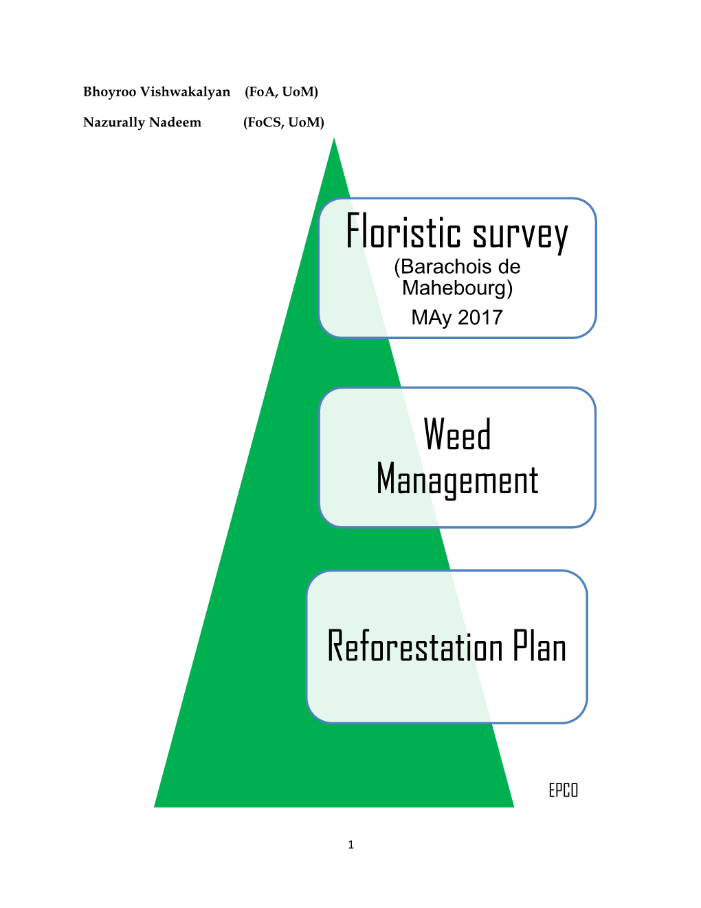 Floristic Survey Barachois De Mahebourg