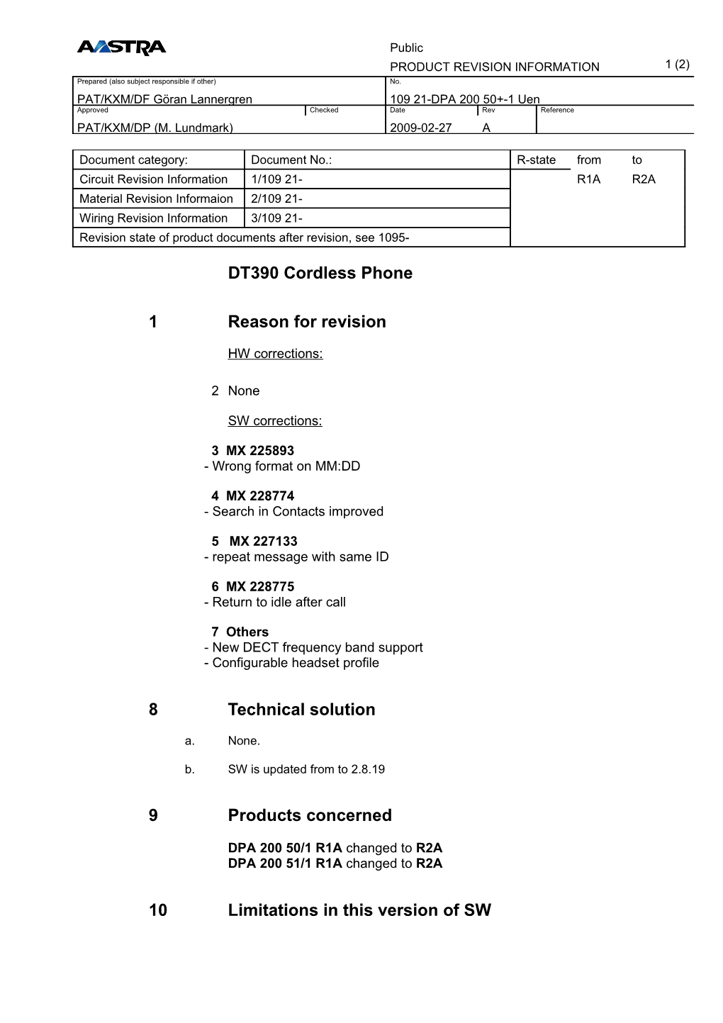 DT390 Cordless Phone