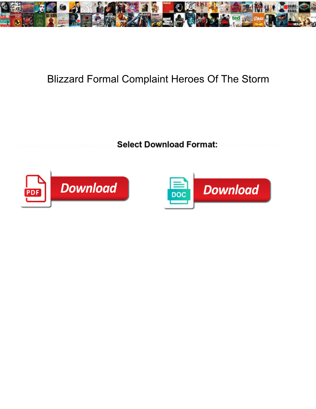 Blizzard Formal Complaint Heroes of the Storm