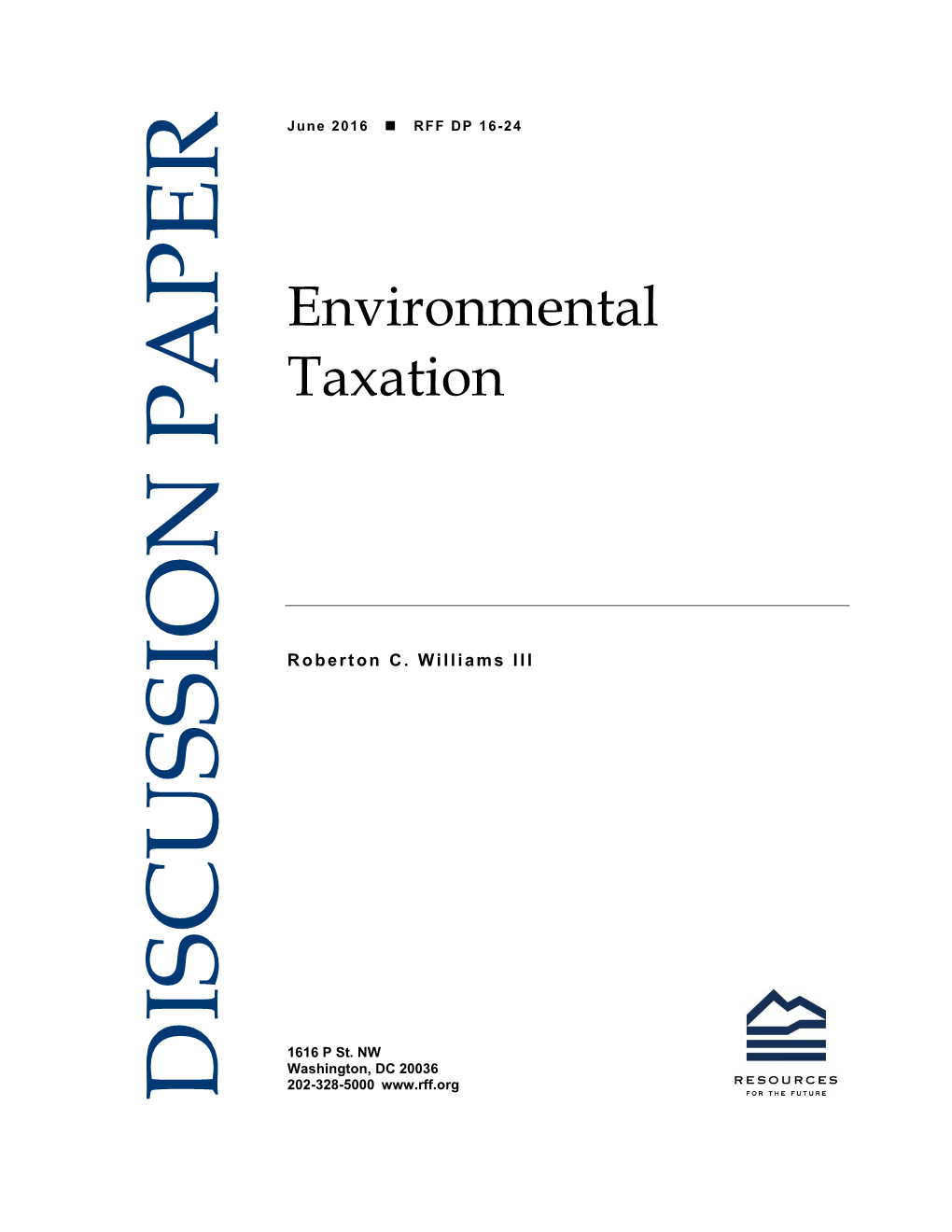 Environmental Taxation