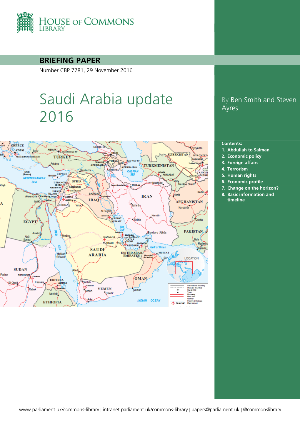 Saudi Arabia Update 2016