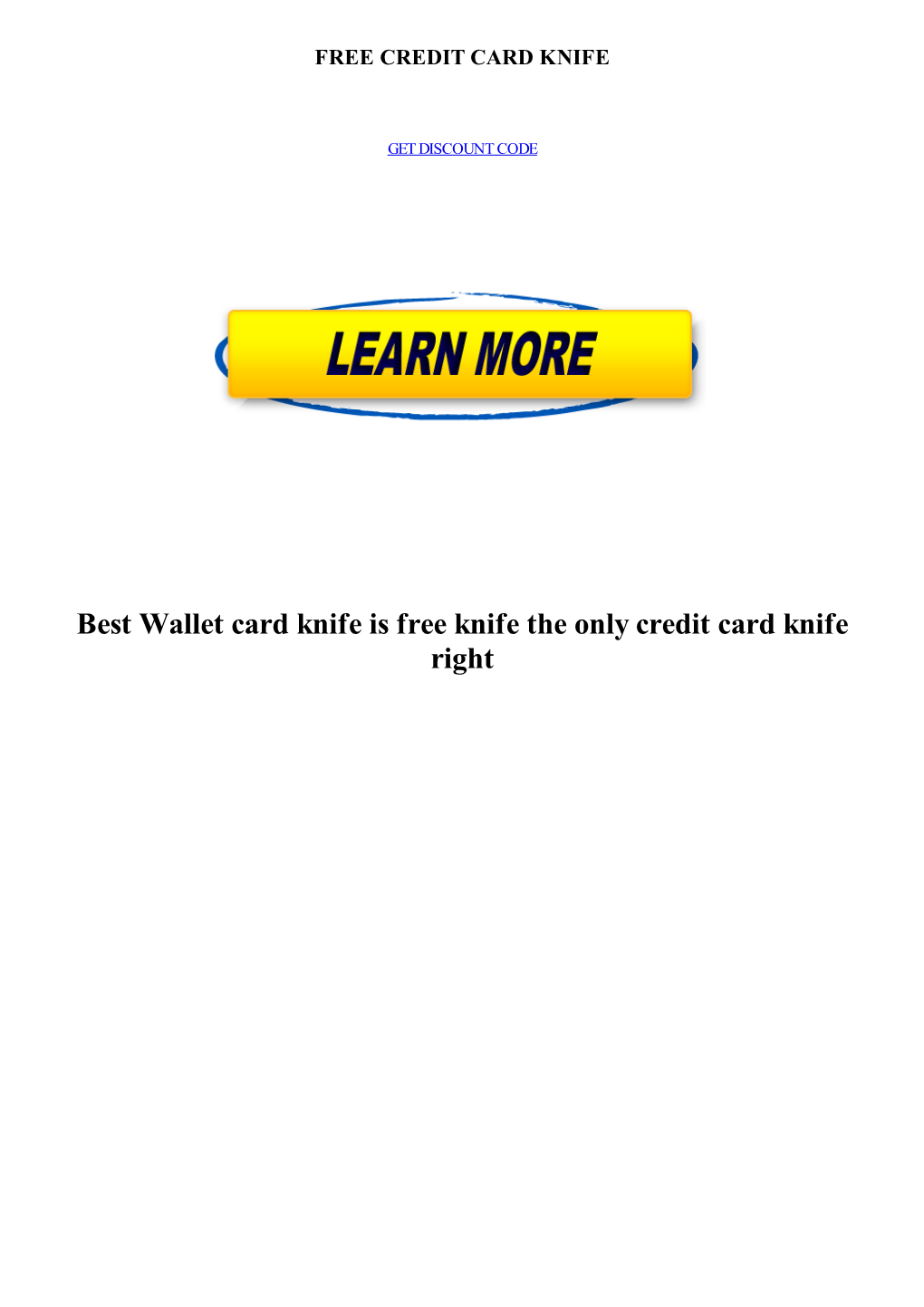 Best Wallet Card Knife Is Free Knife the Only Credit Card Knife Right