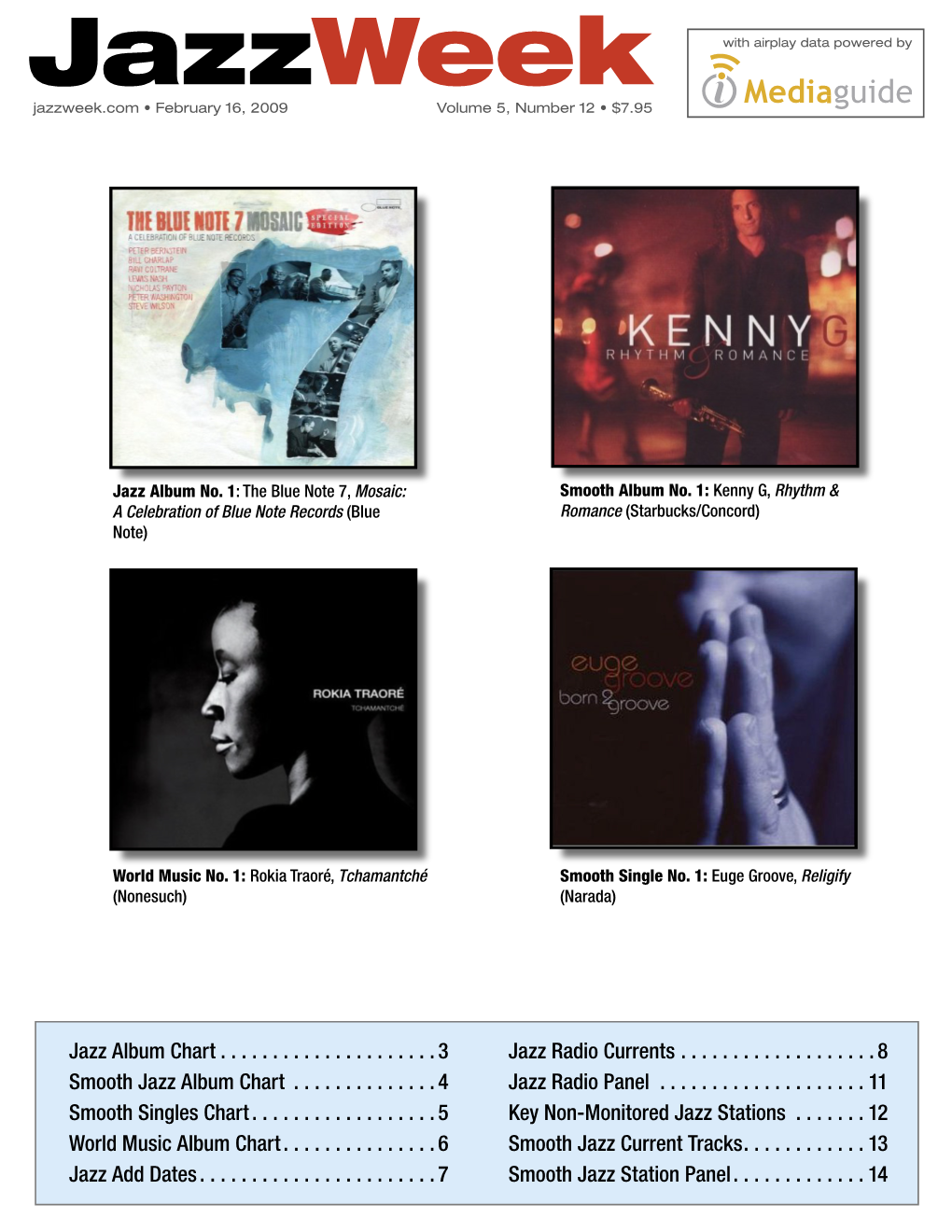 Jazzweek with Airplay Data Powered by Jazzweek.Com • February 16, 2009 Volume 5, Number 12 • $7.95