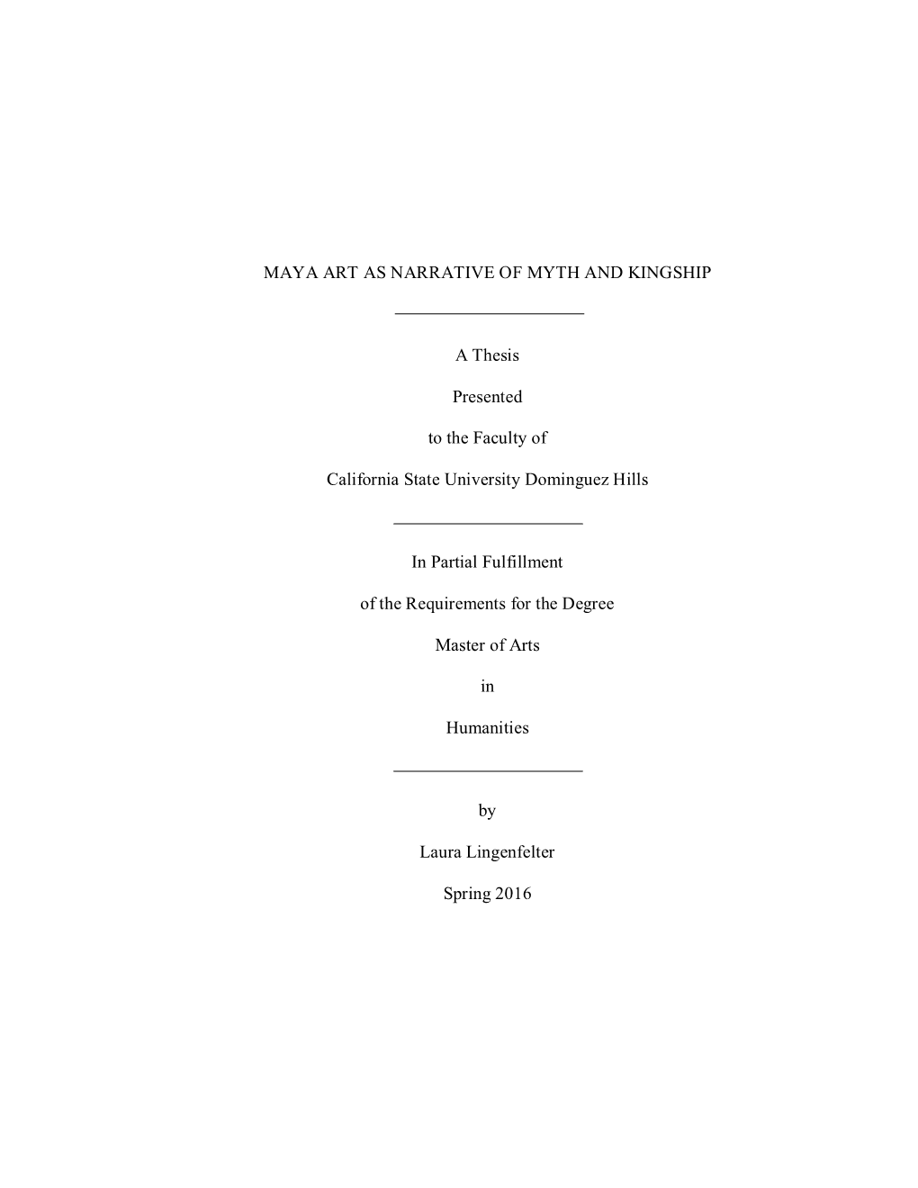 Maya Art As Narrative of Myth and Kingship