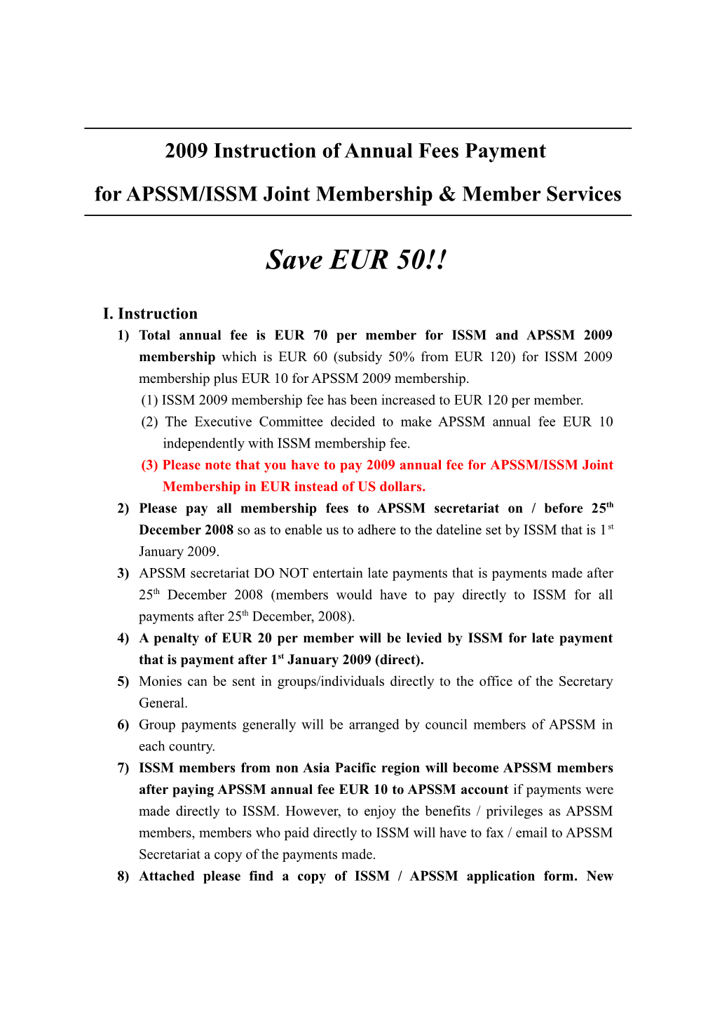 2008 APSSM/ISSM Joint Membership