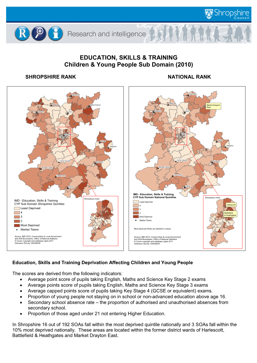 EDUCATION, SKILLS & TRAINING Children