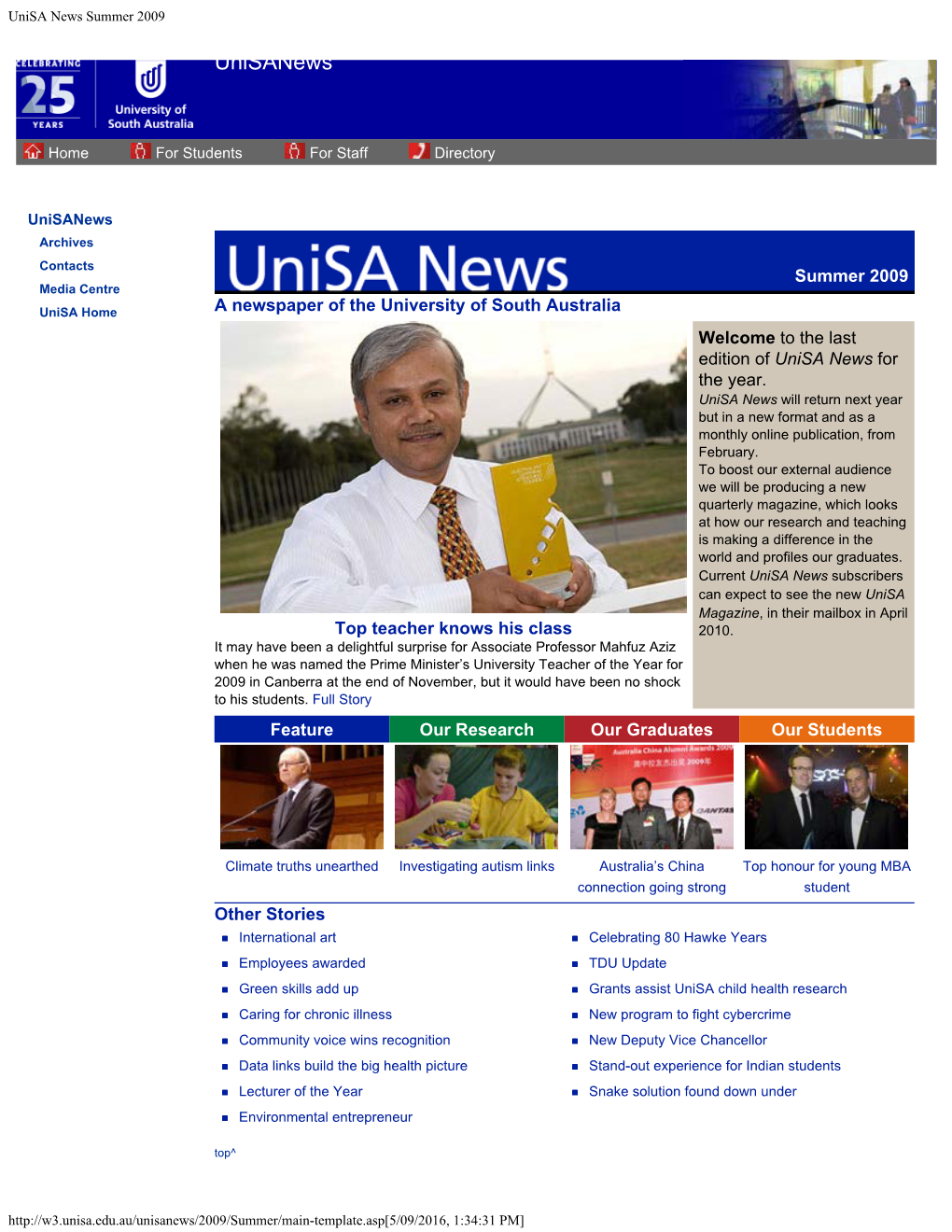 Unisa News Summer 2009