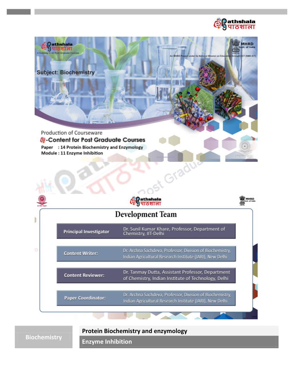 Enzyme Inhibition