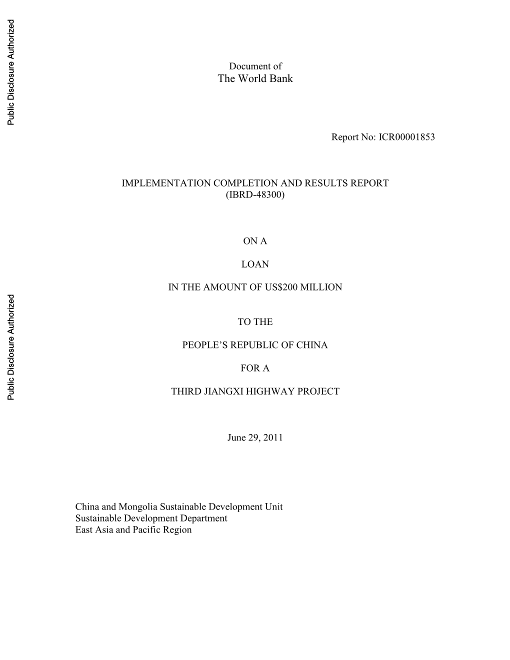 World Bank Document